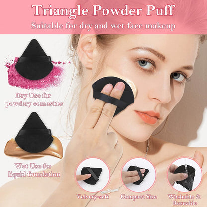 Disposable Applicators Kit with Makeup Puff, Mixing Palette, Artist Supplies, Accessories, Mascara Wands, Lip Brushes, Hair Clips, Powder Puffs for Face with Storage Box